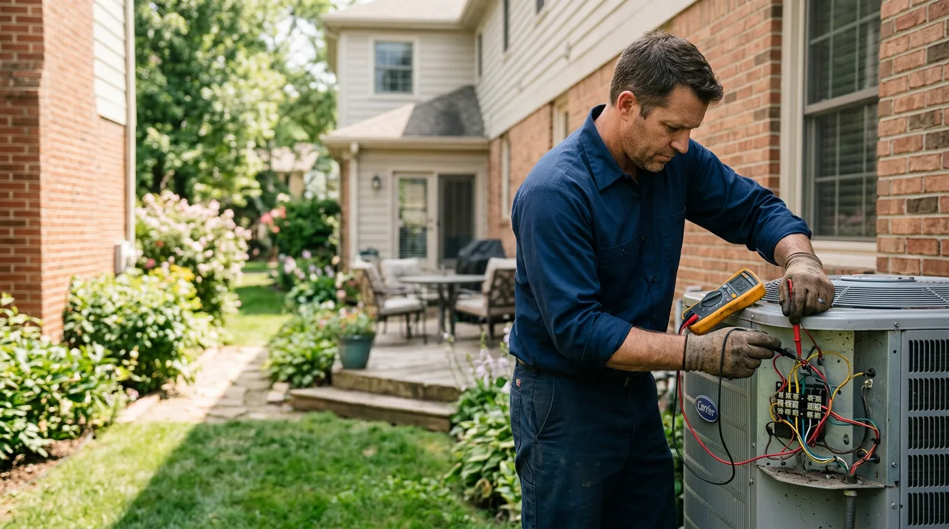 HVAC technician working near Bangor, ME